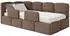 Selsey Cloudy Kinderbett 120x200cm Braun Velours, Bettkasten, 2x Rausfallschutz