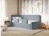 Selsey Fanko Kinderbett 90x200cm mit Rausfallschutz, Matratze, Plüsch, Blau