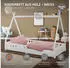 ML-Design Tipi Kinderbett Hausbett Kiefernholz Weiß 90x200cm mit Rausfallschutz (3000013154)