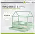 Juskys Marli Hausbett 80x160cm mit Bettkasten, Matratze & Rausfallschutz, Mint (Marli)