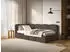 Selsey Cloudy Jugendbett 120x200cm Chenille Braun mit Bettkasten, Kopfteil links