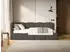 Selsey Cloudy Jugendbett 120x200cm Chenille Braun mit Bettkasten, Kopfteil links