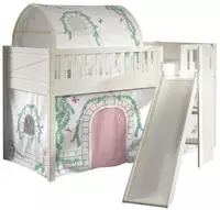 Vipack Hochbett "Scott" Made in Europe, m. Rutsch-/Leiterturm, LF 90x200 cm,...