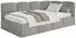 Selsey Cloudy Jugendbett 120x200cm Hellbraun Chenille mit Bettkasten und Lattenrost
