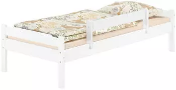 Erst-Holz Einzelbett Futonbett Kiefer massiv wei&szlig; 90x200 (60.31-09W)