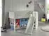 Vipack Scott Hochbett Kiefer massiv weiß 90x200cm mit Rutsch-/Leiterturm (4077711)