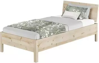 Erst-Holz Einzelbett Zirbe massiv unbehandelt, metallfrei, 90x200cm (60.95-09)