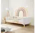 Homestyle4u Kinderbett 90x200 mit Rausfallschutz, Lattenrost & Matratze, Weiß (2801)
