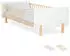 Homestyle4u Kinderbett 90x200 mit Rausfallschutz, Lattenrost & Matratze, Weiß (2801)