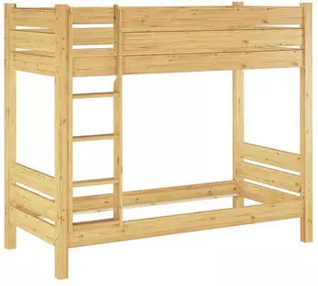 Erst-Holz Etagenbett Kiefer Massivholz 100x200 teilbar, Nische 80 (60.16-10T80)