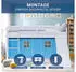 Homestyle4u Kinderhochbett 90x200 mit Rutsche, Lattenrost & Vorhang, Blau, Holz (2992)