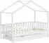 ML-Design Hausbett Kinderbett Kiefernholz 2 Schubkästen 80x160cm (490017628)