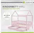 Juskys Marli Kinderhausbett 80x160cm mit Bettkasten, Matratze & Rausfallschutz, Rosa (Marli)