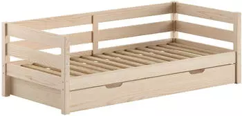 Vipack Margrit Daybett mit Bettschublade, Massivholz, wei&szlig;, 90x200cm