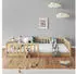 Idimex Gustavo Bodenbett 90x200cm Kiefer Massiv Natur mit Rausfallschutz (71423)