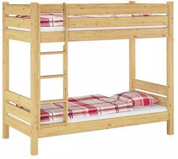 Erst-Holz Etagenbett Massivkiefer 90x200 Nische 100cm (60.16-09)