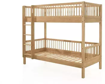 Vipack Forrest Etagenbett Eiche massiv, ge&ouml;lt, 90x200cm (001315007702)