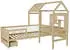 Juskys Yari Kinderbett 90x200cm mit Schreibtisch & Schublade, Kiefernholz, Haus-Design, Natur (301793)