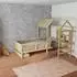 Juskys Yari Kinderbett 90x200cm mit Schreibtisch & Schublade, Kiefernholz, Haus-Design, Natur (301793)