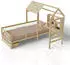Juskys Yari Kinderbett 90x200cm mit Schreibtisch & Schublade, Kiefernholz, Haus-Design, Natur (301793)