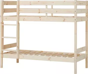 Hoppekids ECO Comfort Kinderetagenbett Massivholz, Natur, 90x200cm