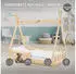 ML-Design Tipi Kinderbett 70x140cm Kiefernholz Natur mit Matratze & Rausfallschutz