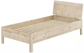 Erst-Holz Einzelbett Zirbe massiv 100x200 metallfrei (60.95-10)