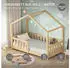 ML-Design Hausbett mit Matratze & Lattenrost Kiefernholz 70x140cm (490018250)