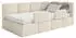 Selsey Cloudy Kinderbett 120x200cm Bouclé Hellbeige mit Bettkasten und Rausfallschutz (CLOUDY)