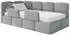 Selsey Cloudy Kinderbett 120x200cm Grau Velours mit Bettkasten und 2 Rausfallschutz (CLOUDY)