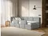 Selsey Cloudy Kinderbett 120x200cm Grau Velours mit Bettkasten und 2 Rausfallschutz (CLOUDY)