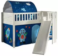 Vipack Hochbett "Scott" Made in Europe, m. Rutsch-/Leiterturm, LF 90x200 cm,...