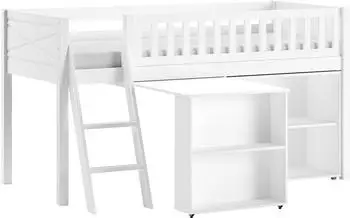Vipack Spielbett 90x200cm Kiefer massiv/MDF, wei&szlig; lackiert (79943430-0)