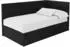 ALTDECOR LOVY Jugendbett Polsterbett mit Bettkasten 100x200cm Schwarz (800001608866)