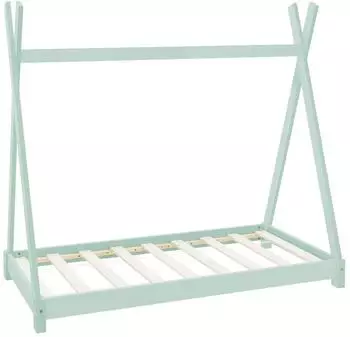 ML-Design Tipi Kinderbett 70x140cm, Massivholz Kiefer, mint (Tipi 70x140)