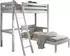 Vipack Pino2 Hochbett 2 Liegeflächen 90x200cm, Kiefer massiv, weiß lackiert