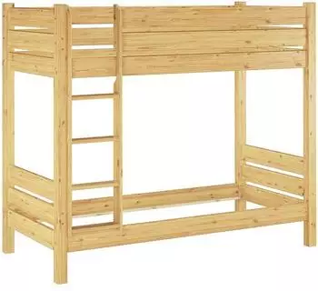 Erst-Holz Etagenbett Kiefer-Massivholz, teilbar, 100x200cm (V-60.16-10T100)