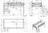 Vipack Scott Hochbett 90x200cm mit Leiter, Vorhang & Taschen, 