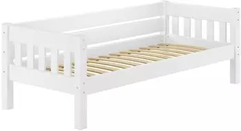 Erst-Holz Couchbett Einzelbett 90x200, Massivholz, wei&szlig; (V-60.53-09W)