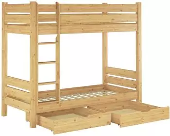 Erst-Holz Etagenbett 90x200 Nische 100cm Kiefer massiv (60.16-09)