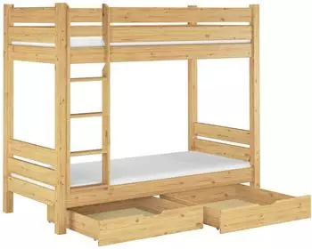 Erst-Holz Etagenbett 90x200 Nische 100cm, Kiefer massiv (60.16-09MS2)
