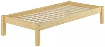 Erst-Holz Futonbett Kiefer massiv Einzelbett 100x200cm (V-60.35-10)