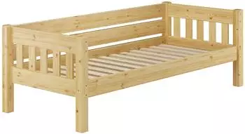 Erst-Holz Einzelbett Kiefer massiv, natur, 90x200cm (V-60.53-09)
