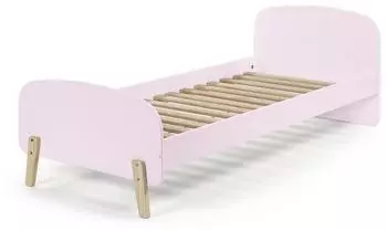 Vipack Kiddy Kinderbett-Set mit Nachtkonsole, MDF rosa lackiert, 90x200cm