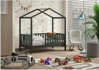 Vipack Hausbett "Junior Hausbett 70/140, umlaufender Rausfallschutz, stabil gebaut"