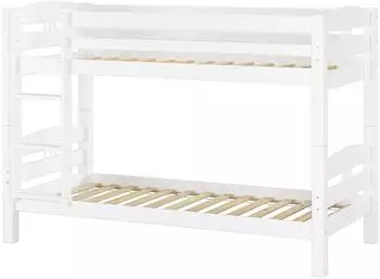 Erst-Holz Etagenbett Kiefer Massivholz weiß 90x200 Kinderbett (V-60.10-09W)