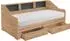 Relita Rene Stauraumbett ausziehbar 90x200/180x200cm, 2 Schubladen, Eiche Artisan