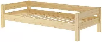 Erst-Holz Einzelbett Kiefer massiv, klar lackiert, 90x200cm (V-60.20-09)