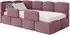 Selsey Cloudy Kinderbett 120x200cm, Velours, rosa, mit Bettkasten und 2x Rausfallschutz