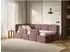 Selsey Cloudy Kinderbett 120x200cm, Velours, rosa, mit Bettkasten und 2x Rausfallschutz